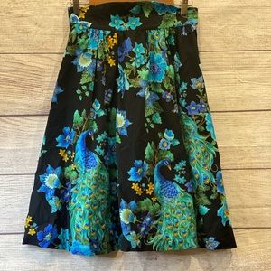 Bea & Dot peacock patterned midi skirt